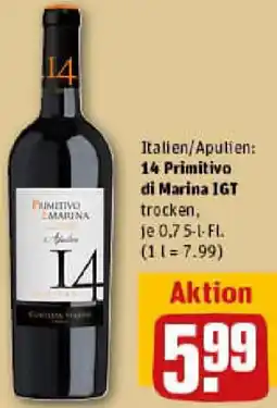 REWE 14 Primitivo di Marina IGT Angebot