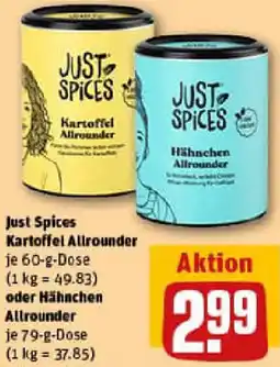 REWE Just Spices Kartoffel Allrounder oder Hähnchen Allrounder Angebot