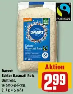 REWE Davert Echter Basmati Reis Angebot