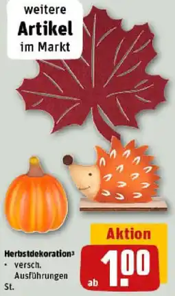 REWE Herbstdekoration Angebot