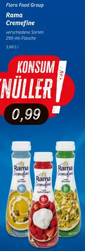 KONSUM Flora Food Group Rama Cremefine Angebot