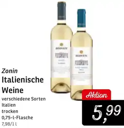 KONSUM Zonin Italienische Weine Angebot