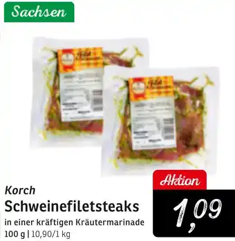 KONSUM Korch Schweinefiletsteaks Angebot