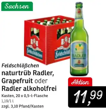 KONSUM Feldschlößchen naturtrüb Radler, Grapefruit oder Radler alkoholfrei Angebot