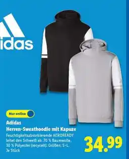 Lidl Adidas Herren-Sweathoodie mit Kapuze Angebot