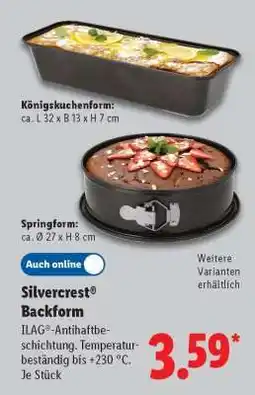 Lidl SILVERCREST Backform Angebot