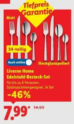 Lidl LIVARNO home Edelstahl-Besteck-Set Angebot