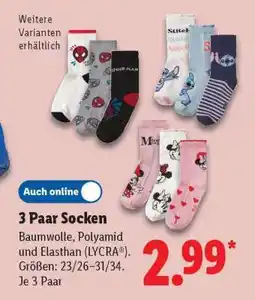 Lidl 3 Paar Socken Angebot