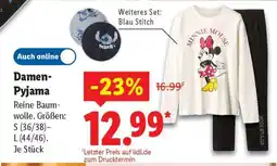 Lidl Damen-Pyjama Angebot
