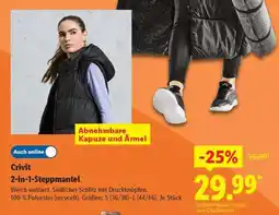 Lidl Crivit 2-in-1-Steppmantel Angebot