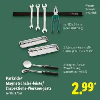 Lidl PARKSIDE Magnetschale/-leiste/Inspektions-Werkzeugsatz Angebot