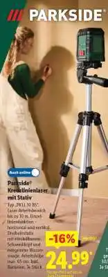 Lidl PARKSIDE Kreuzlinienlaser mit Stativ Angebot