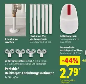 Lidl Parkside Heizkörper-Entlüftungssortiment Angebot