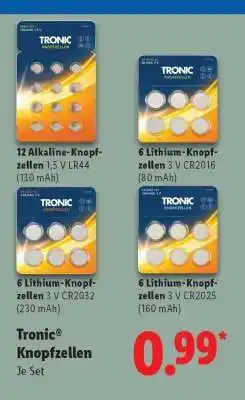 Lidl TRONIC Knopfzellen Angebot