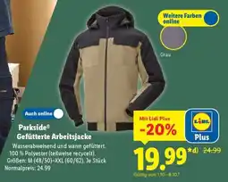 Lidl Parkside Gefütterte Arbeitsjacke Angebot