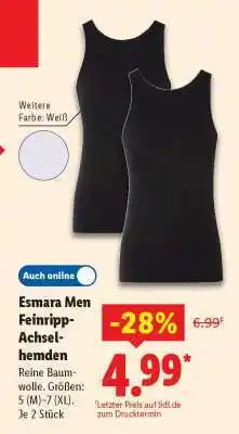 Lidl Esmara Men Feinripp-Achselhemden Angebot