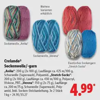 Lidl crelando Sockenwolle/-garn Angebot