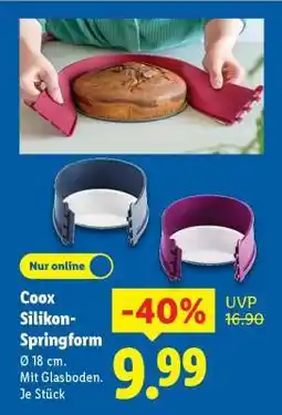 Lidl COOX Silikon-Springform Angebot