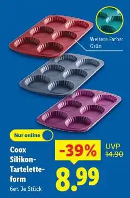 Lidl Coox Silikon-Tarteletteform Angebot