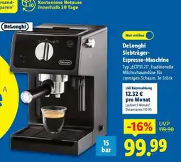 Lidl DeLonghi Siebträger-Espresso-Maschine Angebot