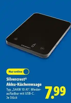 Lidl Silvercrest Akku-Küchenwaage Angebot