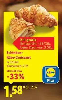 Lidl Schinken- Käse-Croissant Angebot