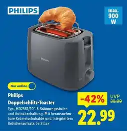 Lidl Philips Doppelschlitz-Toaster Angebot