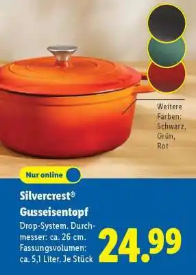 Lidl Silvercrest Gusseisentopf Angebot