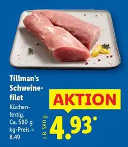 Lidl Tillman’s Schweinefilet Angebot