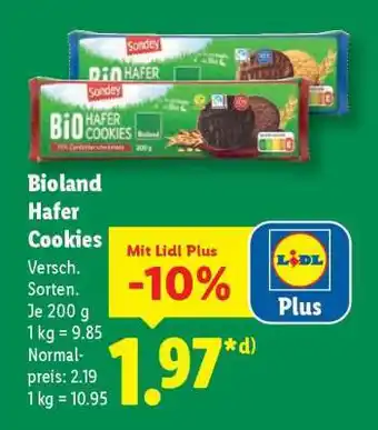 Lidl Bioland Hafer Cookies Angebot