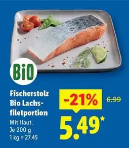 Lidl Fischerstolz Bio Lachsfiletportion Angebot