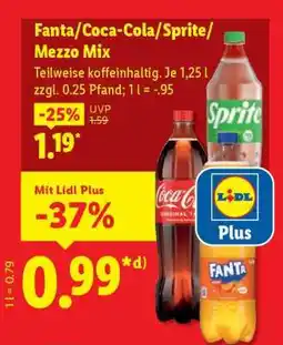 Lidl Fanta / Coca-Cola / Sprite / Mezzo Mix Angebot