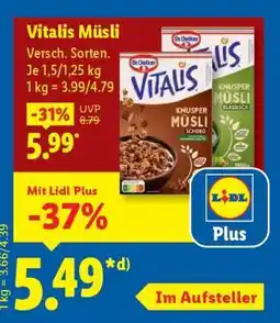 Lidl Vitalis Müsli Angebot