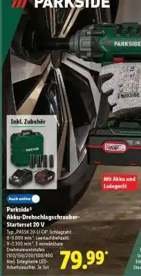 Lidl Parkside Akku-Drehschlagschrauber-Starterset 20 V Angebot