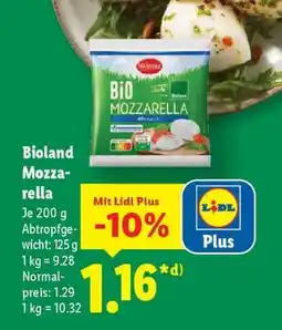 Lidl Bioland Mozzarella Angebot