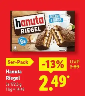 Lidl hanuta Riegel Angebot