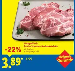 Lidl Metzgerfrisch Frische Schweine-nackenkoteletts Angebot