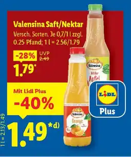 Lidl Valensina Saft/Nektar Angebot