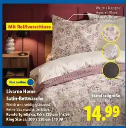 Lidl LIVARNO home Satin-Bettwäsche Angebot