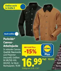 Lidl Parkside Canvas-Arbeitsjacke Angebot