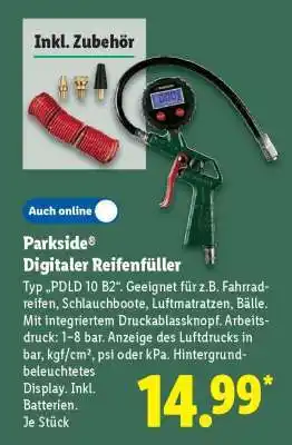 Lidl Parkside Digitaler Reifenfüller Angebot