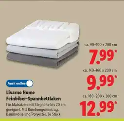 Lidl Livarno Home Feinbiber-Spannbettlaken Angebot