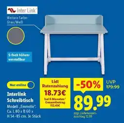 Lidl Interlink Schreibtisch Angebot