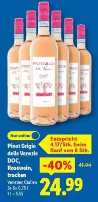 Lidl Pinot Grigio delle Venezie DOC, Roséwein, trocken Angebot
