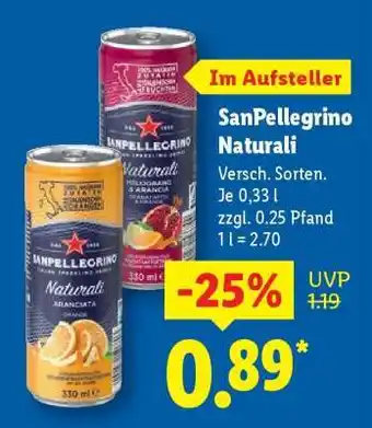 Lidl Sanpellegrino Naturali Angebot