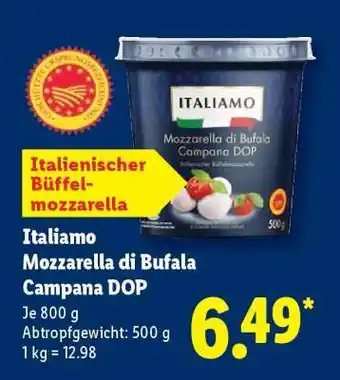 Lidl Italiamo Mozzarella di Bufala Campana DOP Angebot