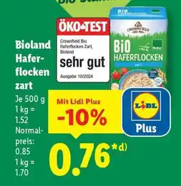 Lidl Bioland Haferflocken zart Angebot