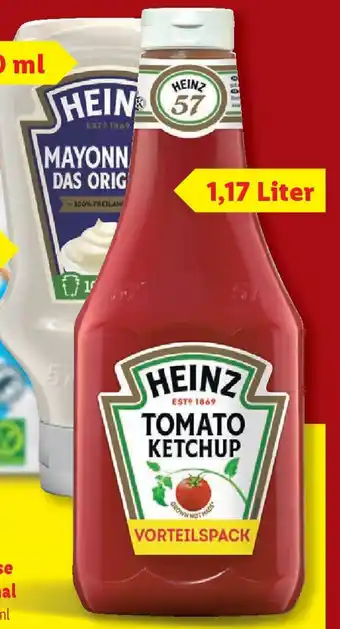 Lidl Heinz Tomatenketchup/ Mayonnaise Das Original Angebot