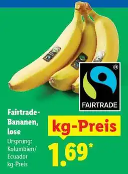 Lidl Fairtrade-Bananen, lose Angebot