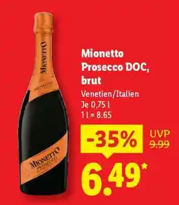 Lidl Mionetto Prosecco DOC, brut Angebot